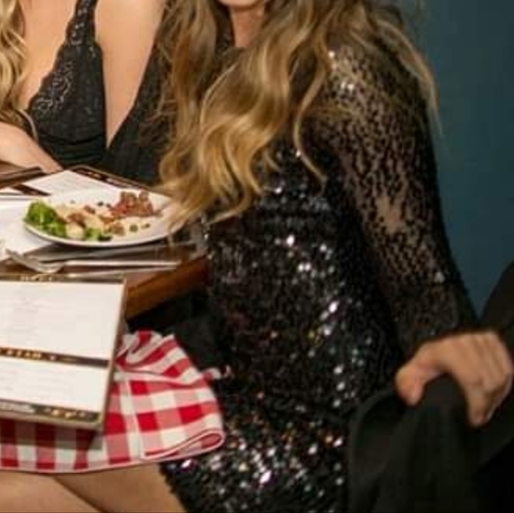 French Connection mini dress, Size 2, black sequins - Picture 6 of 6